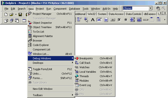 The default setting with Ctrl+Alt shortcuts